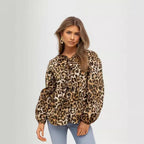 Women's Blouse with Ruffle Sleeves and Tie