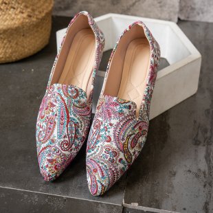 Women's Ballet Flats with Elegant Tweed Finish