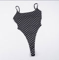Women's High-Cut Polka Dot Swimsuit
