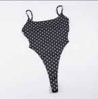 Women's High-Cut Polka Dot Swimsuit