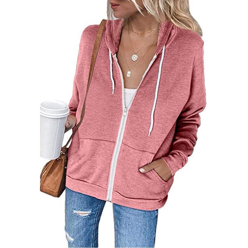 Women's Comfortable Full-Zip Hoodie with Large Pockets
