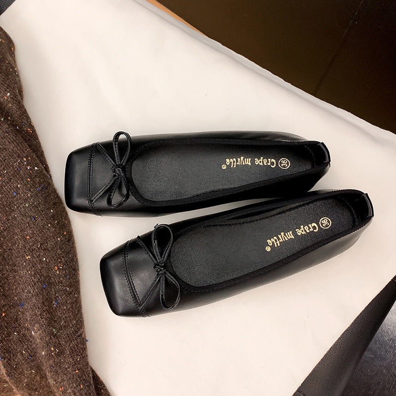 Women's Ballerina Flats with Bow Detail