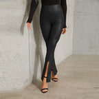 Women's High-Rise Leggings with Side Slits