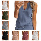 Women's High-Quality Sporty Short Set with Breathable Waffle Texture