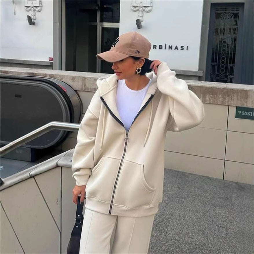 Women's Hoodie and Wide-Leg Joggers Set