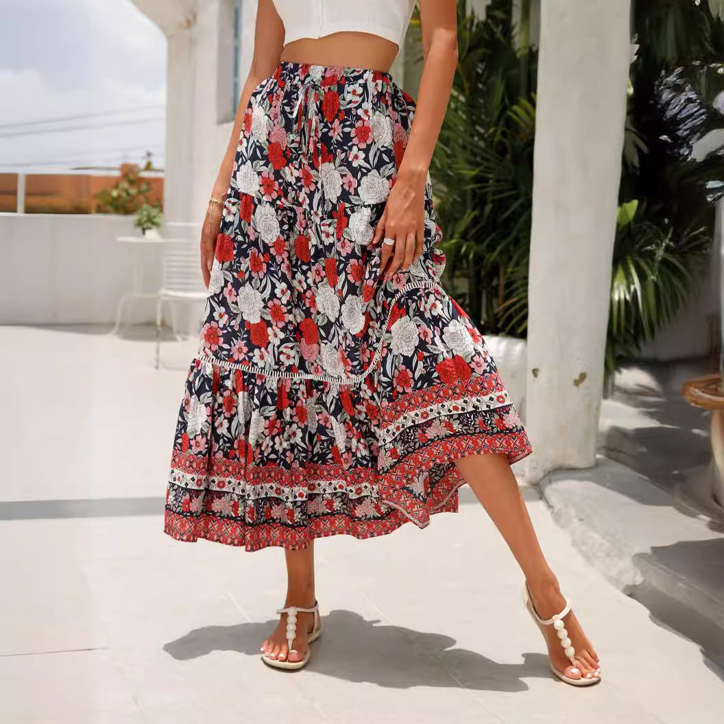 Women's Floral Maxi Skirt