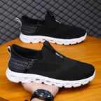 Women's Breathable Slip-On Sneakers with Elastic Knit Upper and Non-Slip Sole
