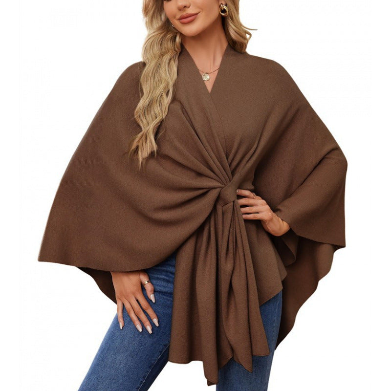 Women's Fashionable Wrap Coat with Trendy Design