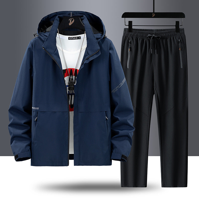 Men's Practical Sports Set with Jacket and Pants