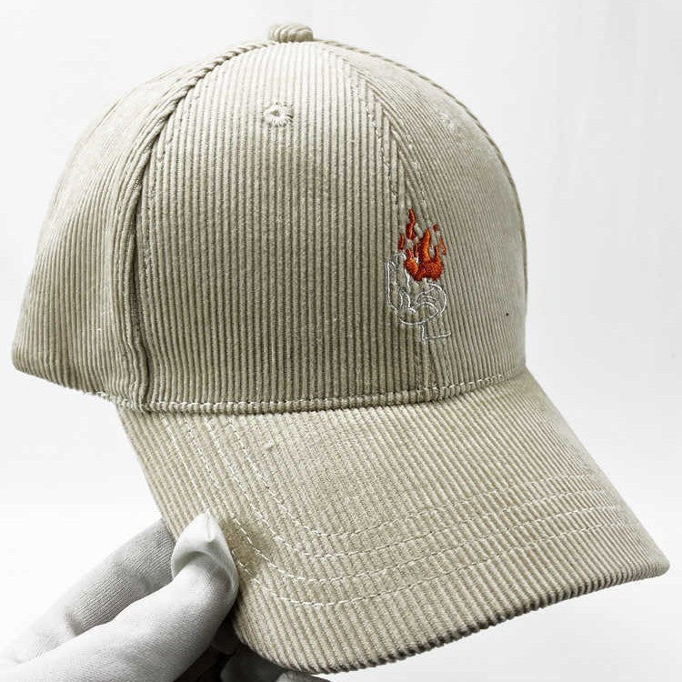 Corduroy Graphic Baseball Cap