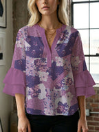 Women's Blouse with Beautiful Floral Design