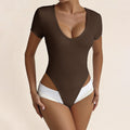 Women's Bodysuit with Deep Neckline and Side Cutouts
