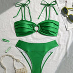 Women's Bandeau Bikini with Elegant Ruffle Detail