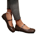 Women's Ballet Flats with Elegant Strap Closure