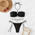 Women's Bandeau Bikini with Sophisticated Lace-Up Design