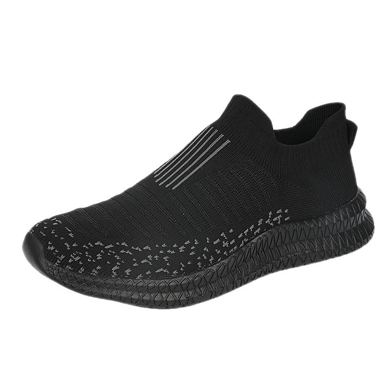 Women's Breathable Slip-On Sports Shoes with Elastic Knit