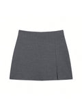 Women's Fashionable Mini Skirt with Elegant Button Placket