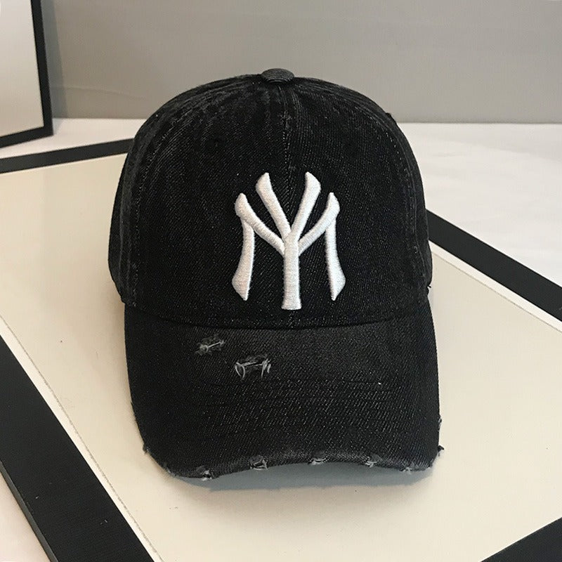 Men's Distressed Denim Baseball Cap Kalsten