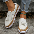 Women's Breathable Moccasins with Fringe Detail