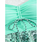 Women's Swimsuit with Playful Skirt and Adjustable Straps