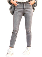 Women's Form-Fitting Vintage-Look High-Waisted Ankle-Length Jeans