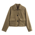 Women's Cropped Utility Jacket with Practical Pockets and Modern Cut