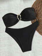 Women's Bandeau Bikini with Elegant Closure