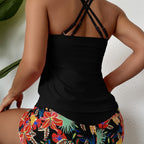 Women's Floral Active Swimsuit with Racerback