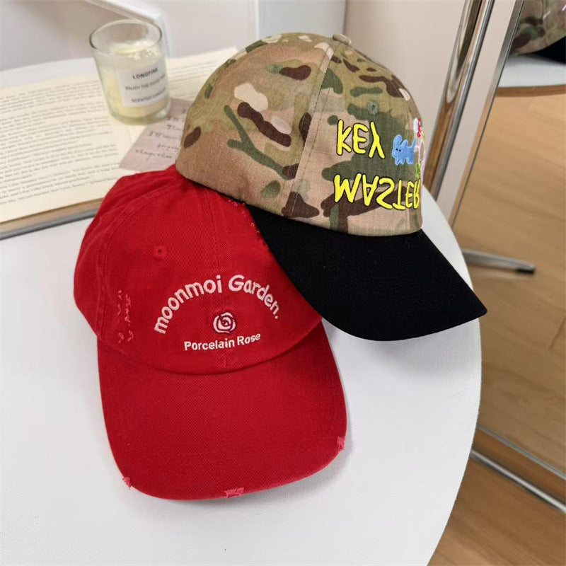Men's Vintage-Inspired Distressed Baseball Cap