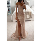 Women's Evening Dress with Shimmering Sequins