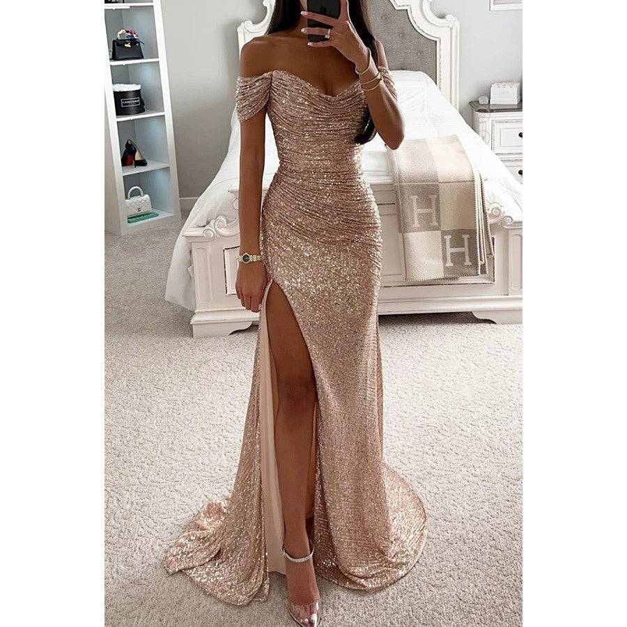 Women's Evening Dress with Shimmering Sequins