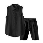 Men's Sleeveless Shirt and Shorts Set