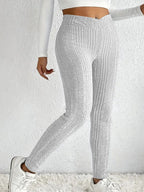 Women's High-Quality Ribbed Knit Leggings