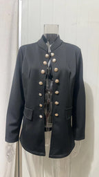 Women's Blazer with Stylish Snap Buttons