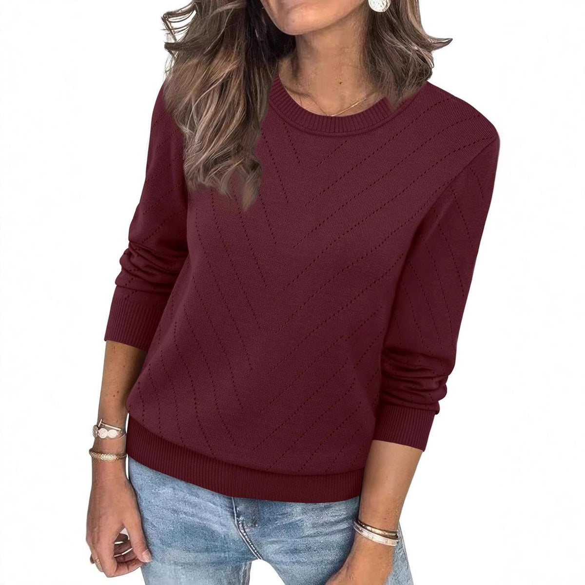 Women's Elegant Striped Sweater