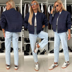 Elegant Quilted Jacket with Voluminous Sleeves