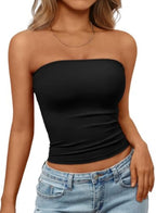 Women's Elastic Bandeau Top with Form-Fitting Cut