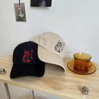 Men's Embroidered Cat Design Baseball Cap