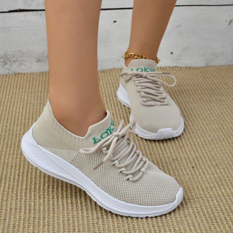 Women's Breathable Sports Sneakers with Flexible Comfort and Non-Slip Outsole