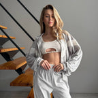 Women's Hooded Zip-Up Loungewear Set