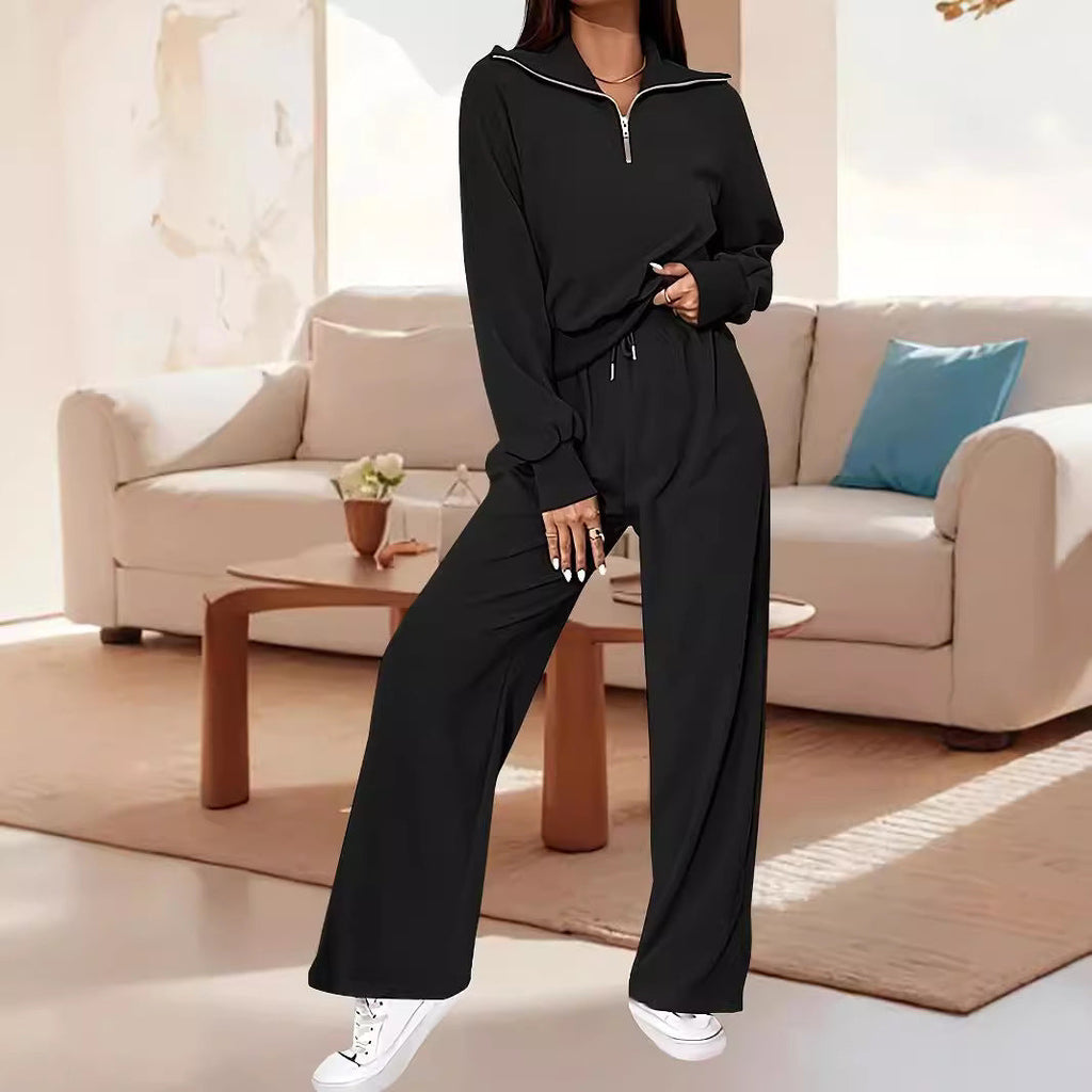 Women's Casual Zipper Wide-Leg Jumpsuit