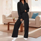Women's Casual Zipper Wide-Leg Jumpsuit