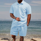 Women's Casual Polo Set with Shorts