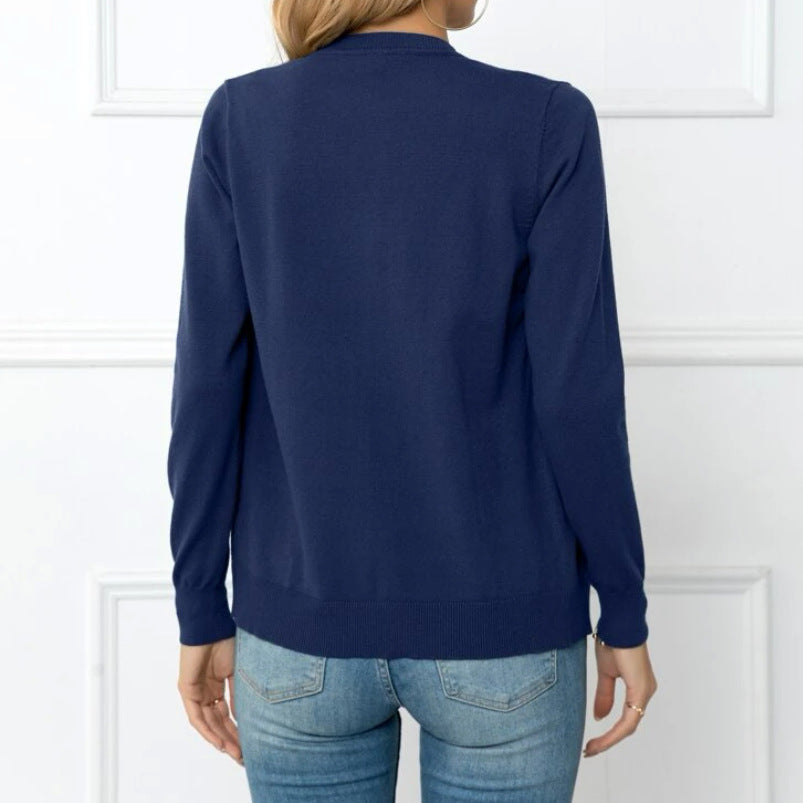 Elegant Knit Cardigan with Fine Buttons