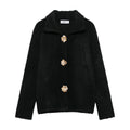 Women's Elegant Cardigan with Decorative Button Details