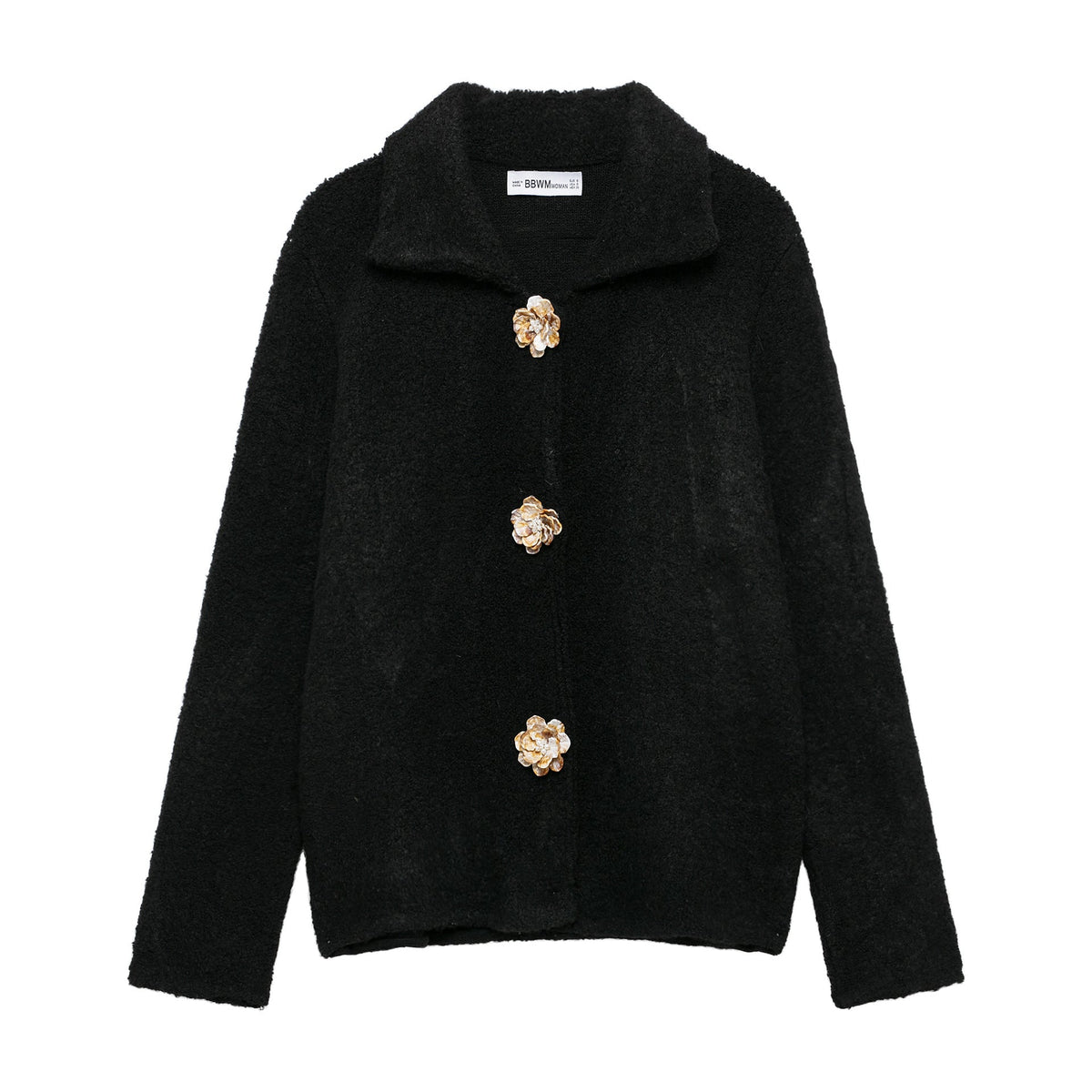 Women's Elegant Cardigan with Decorative Button Details