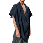 Women's Elegant Oversize Cape Jacket with Practical Pocket Design
