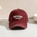 Men's Casual Distressed Textured Baseball Cap