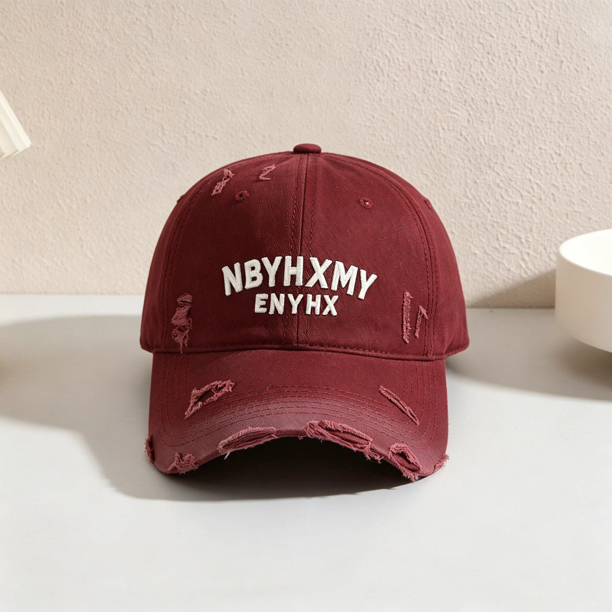 Men's Casual Distressed Textured Baseball Cap
