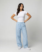 Comfortable Women's Summer Pants with Wide Leg in Casual Boyfriend Style